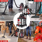 Shop-Vac 5989400 8 Gallon 6.0 Peak HP Wet/Dry Vacuum + 1-1/4" Round Brush 2 Pack… - Image 3