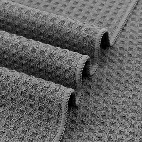 POLYTE 380 GSM Microfiber Waffle Kitchen Dish Tea Towel, 16x28 in, 8 Pack - Image 3