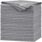 FIXSMITH Grey Microfiber Cleaning Cloth -Pack of 24, Highly Absorbent Cleaning Rags, 16"X12" All Purpose Cleaning Towels for Housekeeping, Kitchen, Car, Lint Free and Reusable Microfiber Towels by FIXSMITH