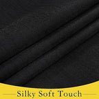 NICETOWN French Door Blackout Curtains, Faux Linen Blackout Sheer Curtains - Image 5