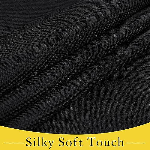 NICETOWN 100% Blackout French Front Door Curtains (1 Panel, Black) - Image 6