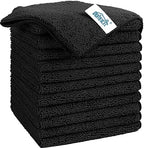 HOMEXCEL Black Microfiber Cleaning Cloth, Microfiber Towels for Car, 12 PK by HOMEXCEL