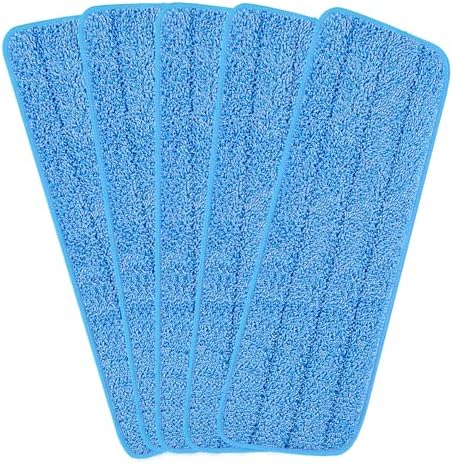 16.5 inch Reusable Mop Pads Microfiber Spray Mop Replacement Heads for Wet/Dry Mops Compatible with Bona Floor Care System (5 Pack) by H-Gamely