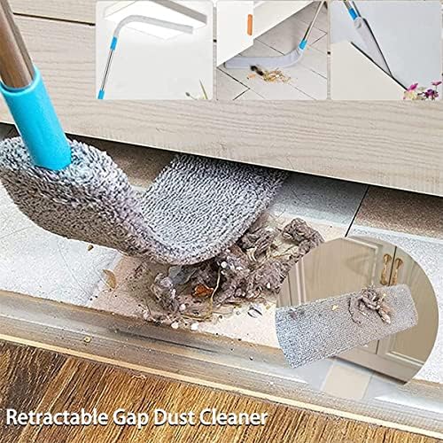 Retractable Microfiber Dust Brush Gap Mop, Multifunction Retractable Microfiber Dust Brush Gap Mop, Flexible Gap Microfiber Duster Under Appliance Dusters (2Pcs Cloth) - Image 2