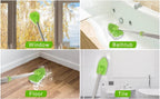 4-in-1 Tile Tub Floor Scrubber with 52-inch Adjustable Long Handle Shower Cleaner Brush with V-Shaped Grout Brush and 3 Replacement Brush Heads for Cleaning Bathroom Kitchen Walls Tub Tile - Image 4