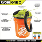 RYOBI ONE+ 18V Cordless 5 Gal. Wet/Dry Vacuum Kit with 1-1/4 in. Hose, Crevice Tool, 4.0 Ah Battery, and Charger - Image 3