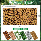 6Pcs Classroom Fluorescent Magnetic Light Covers,2x4 FT Wild Animal Print - Image 2