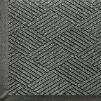 M+A Matting 2295 WaterHog Eco Premier Polyester Fiber Entrance Indoor/Outdoor Floor Mat, SBR Rubber Backing, 6' Length x 6' Width, 3/8" Thick, Grey Ash by MAMatting