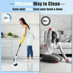 Electric Spin Scrubber,Cordless Cleaning Brush,Shower Cleaning Brush with 9 Replaceable Brush Heads, Power Scrubber 5 Adjustable Speeds for Floor Bathroom Shower Bathtub Glass Car, Gift - Image 3