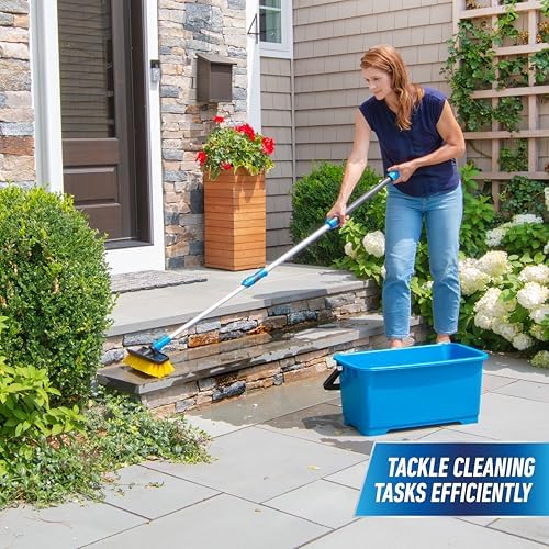 Unger Professional Lock-On EZ Extend Pro Telescopic Pole, Extension 2.6’ to 5.3’, Telescoping Pole for Floor & Surface Cleaning, Use with Lock-On Brushes and Broom Head Cleaning Tools, Indoor/Outdoor - Image 3