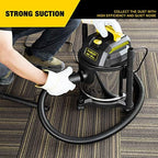 STANLEY 4 Gallon Wet Dry Vacuum, 4 Peak HP Stainless Steel 3 in 1 Shop Vacuum Blower with Powerful Suction, Vacuum for Job Site, Garage, Basement, Workshop, Top Handle, Portable Wet Dry Vac SL18301-4B - Image 2