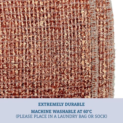 Redecker Copper Cleaning Cloth, XL Size – Large Non-Scratch Scrubber for Pots, Pans, Grill & Kitchen Surfaces – Reusable Copper Cloth for Heavy Cleaning, Made in Netherlands - Image 3