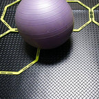 Rubber-Cal Diamond-Plate Rubber Flooring Roll - 3 mm x 4 ft x 7 ft Roll - Black - Image 3