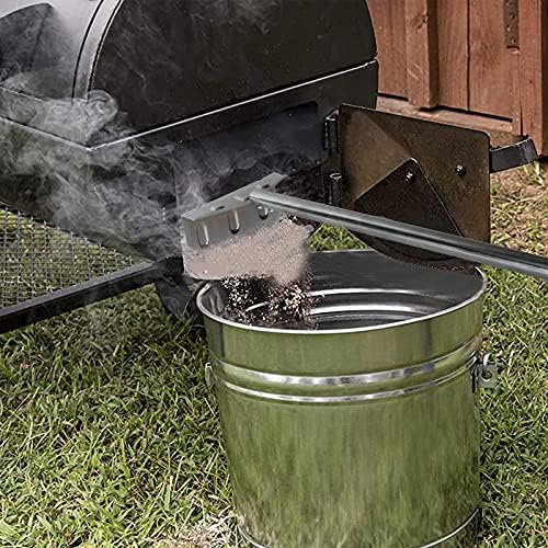Heavy Duty Charcoal Grill Rake Ash Tool Accessories With Rubber Handle, Kettle Grill Pizza Oven Ash Rake - 32 Inch - Image 6