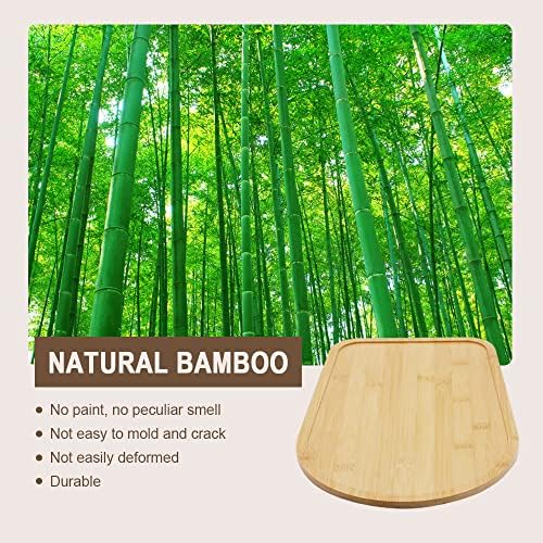 Sliding Mat for Kitchen aid 4.5-5 Qt Stand Mixer with 1Pc Cord Organizer and 3Pcs Attachment Holder for Kitchen Appliance Slider Counter, Moving Tray (Bamboo, Natural) - Image 2