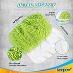 KEEPOW Reusable Microfiber Mop Pads Compatible with Swiffer Sweeper, 2 Pack - Image 3