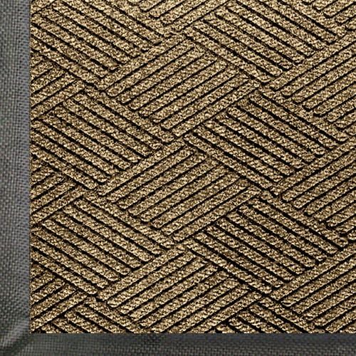 M+A Matting WaterHog Max Diamond | Commercial-Grade Entrance Mat with Diamond Pattern & Rubber Border | Indoor/Outdoor, Quick-Drying, Stain Resistant Door Mat (Khaki, 6' x 6') by MAMatting