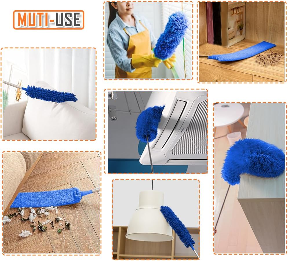 Bendable Microfiber Duster, Dusters for Cleaning Extendable(6PCS) - Image 6